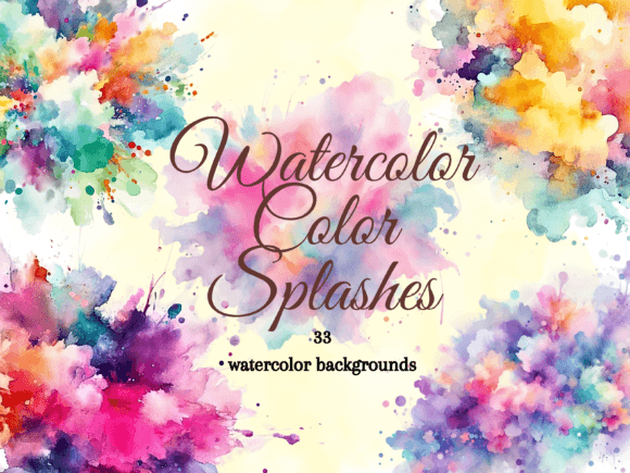 33 Color Splash Watercolor Backgrounds: A Designer’s Real-Use Review