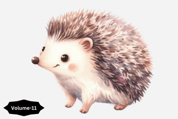 Cute Watercolor Hedgehog PNG Clipart Review for Real Embroidery Use