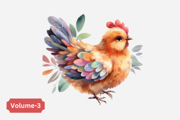 Watercolor Chicken Clipart PNG: A Versatile Illustration for Crafters & Etsy Sellers