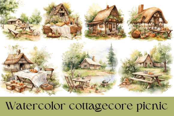 Watercolor Cottagecore Picnic Clipart: A Visual Designer’s Review for Real Content Publishing