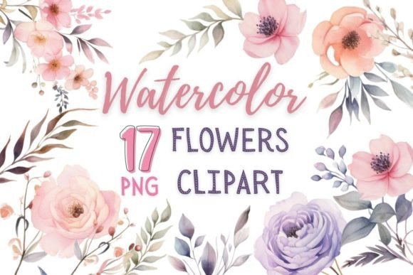 Watercolor Flowers Leaves Clipart: Illustrations Review
