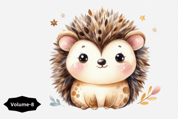 Watercolor Hedgehog Clipart PNG: A Soft, Whimsical Illustration for Lifestyle and Branding Visuals