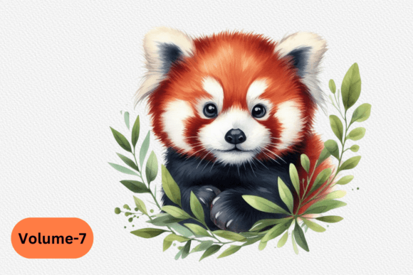 Watercolor Little Red Panda Wall Art: A Versatile Illustration for Brand Storytelling