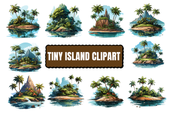 Watercolor Ocean Island Illustrations for Blog & Editorial Design