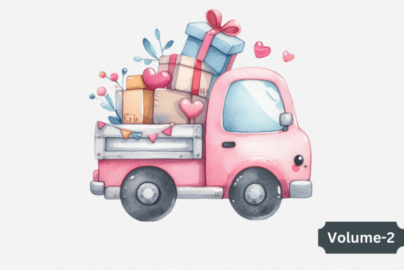 Watercolor Truck Clipart: A Niche Illustration for Creative Sellers